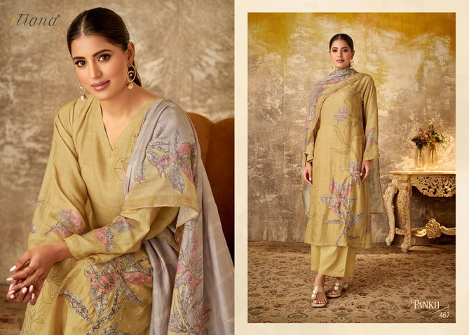 Pankh By Itrana Muslin Silk Digital Printed Dress Material Wholesale Shop In Surat
